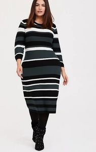 Torrid Ribbed Sweater Knit Bodycon Dress